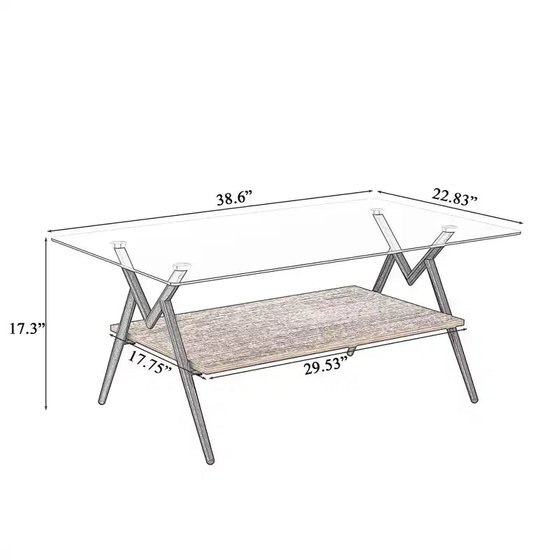 Table basse rectangulaire moderne