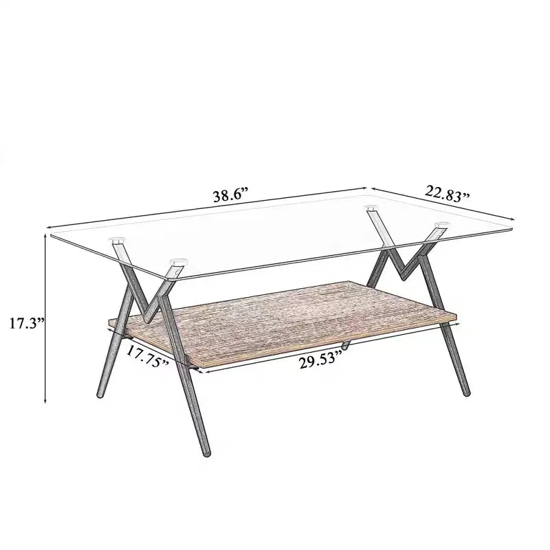 Table basse rectangulaire moderne