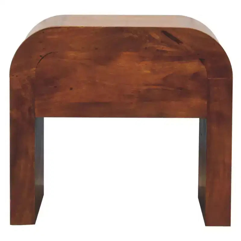 Table de chevet moderne en bois massif de style médiéval