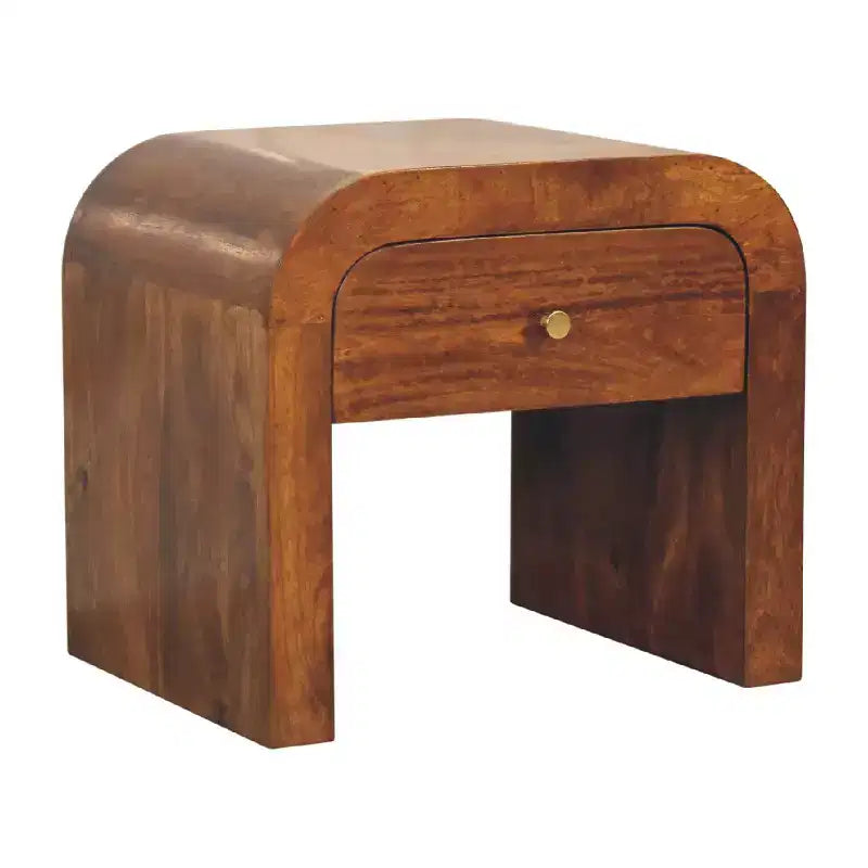 Table de chevet moderne en bois massif de style médiéval