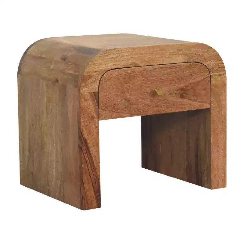 Table de chevet moderne en bois massif de style médiéval