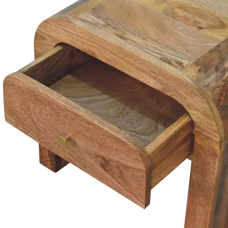 Table de chevet moderne en bois massif de style médiéval