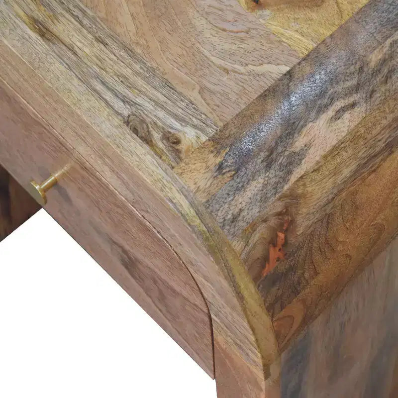 Table de chevet moderne en bois massif de style médiéval