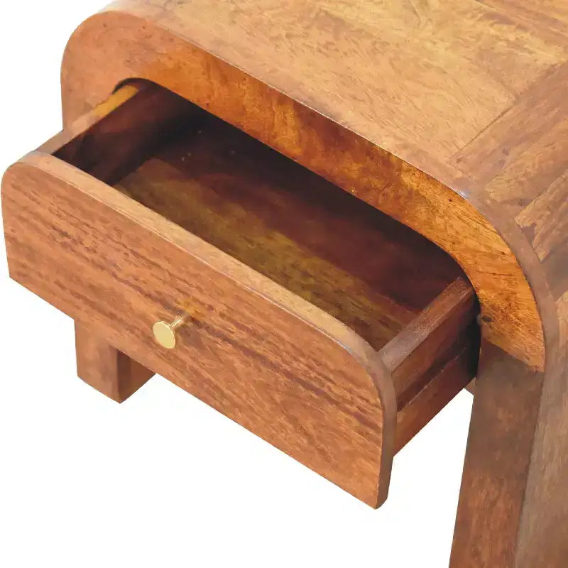 Table de chevet moderne en bois massif de style médiéval
