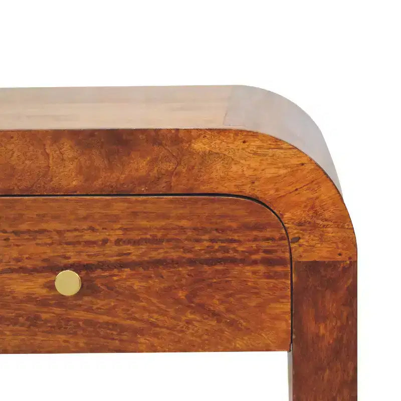 Table de chevet moderne en bois massif de style médiéval