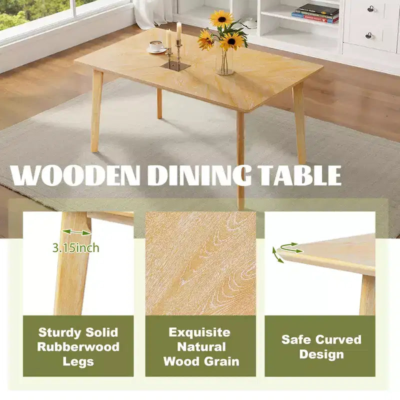 Table à manger en bois de style rustique
