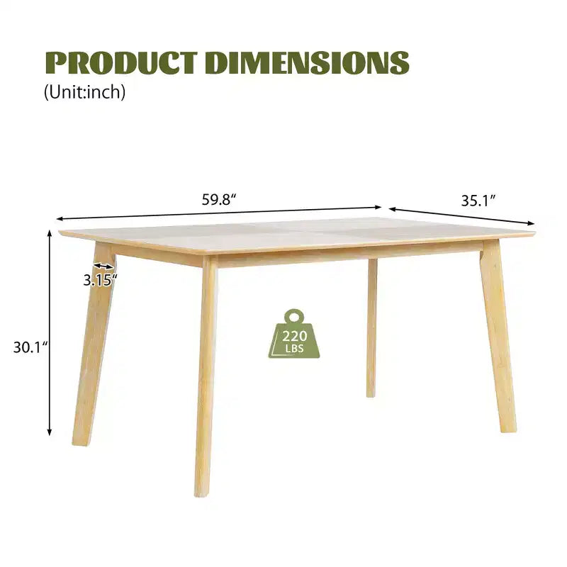 Table à manger en bois de style rustique