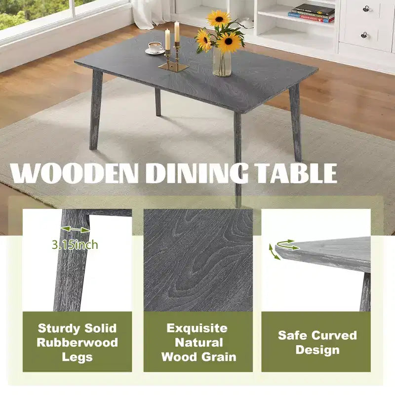 Table à manger en bois de style rustique