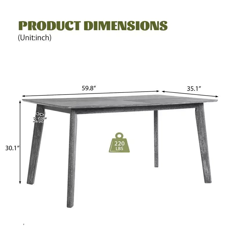 Table à manger en bois de style rustique