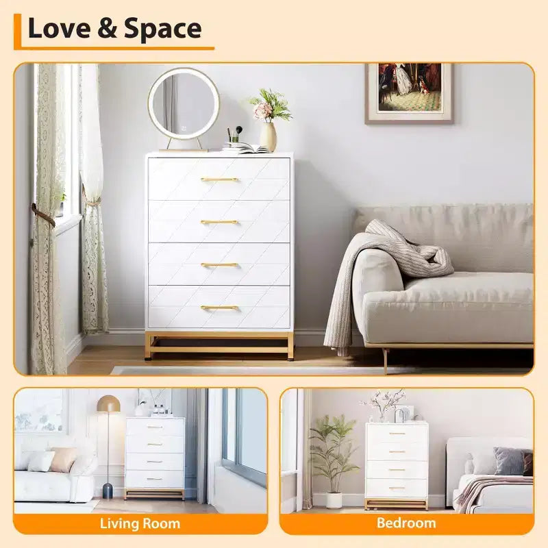 Coiffeuse de chambre blanche