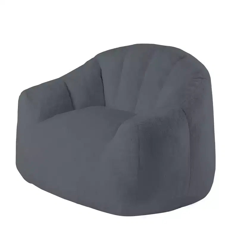 Pouf en fausse fourrure de lapin
