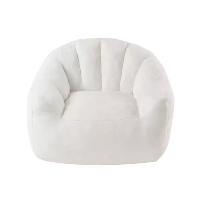 Pouf en fausse fourrure de lapin