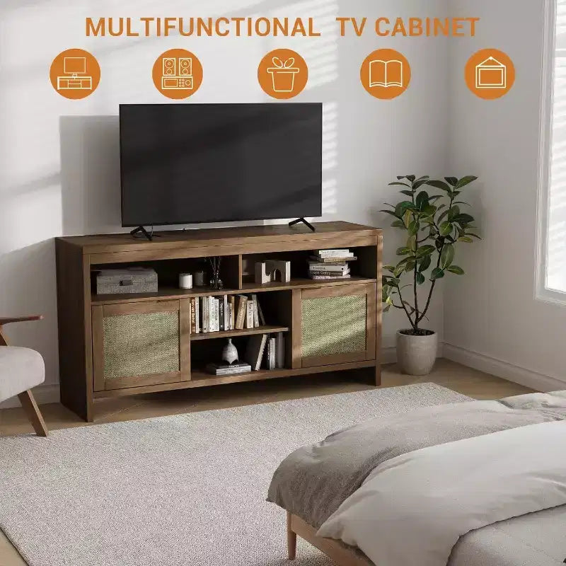 Meuble TV de style bohème