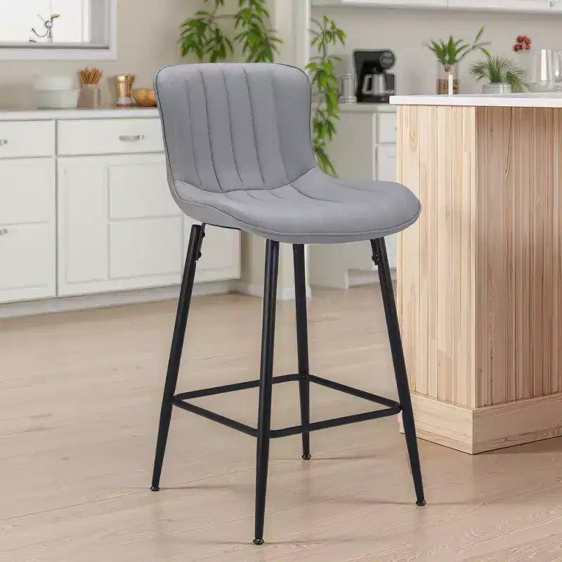 Tabourets de bar en similicuir vert