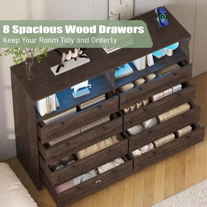 Coiffeuse haute en bois pour chambre à coucher
