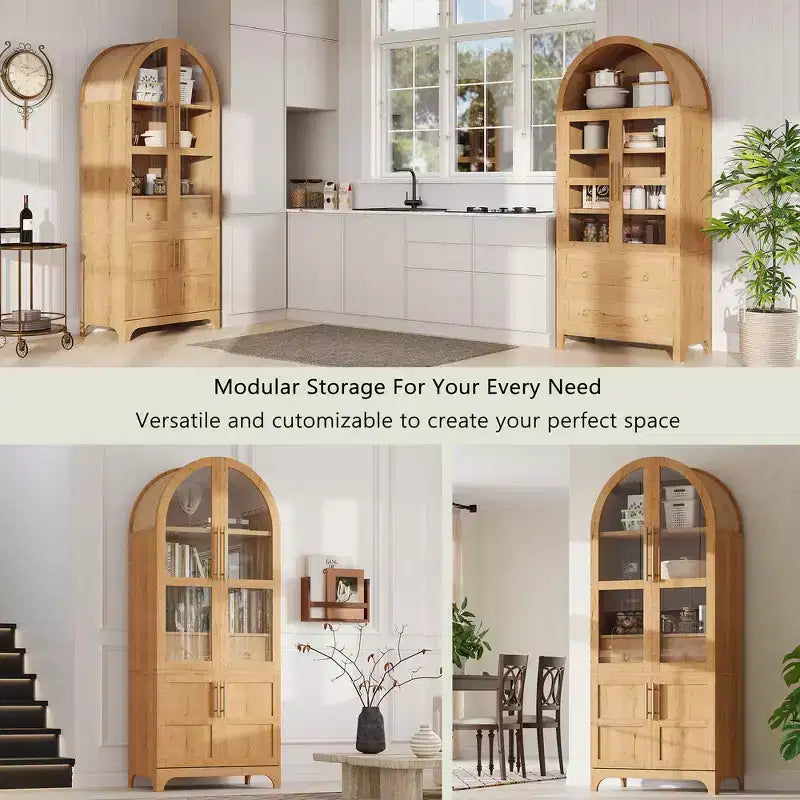 Meubles de rangement de cuisine hauts et voûtés