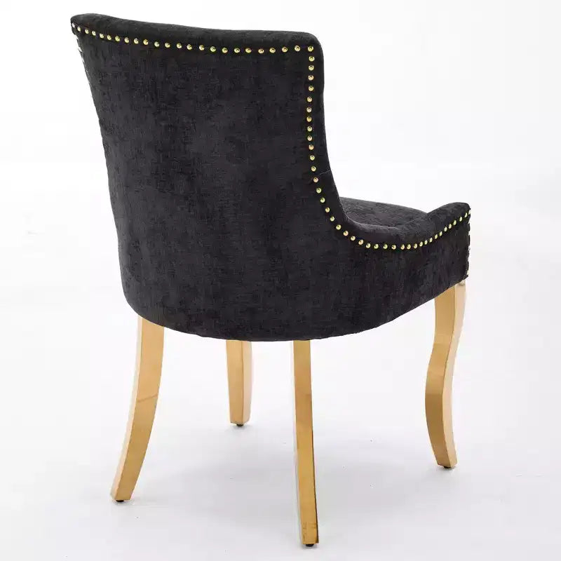 Chaise de salle à manger moderne en chenille