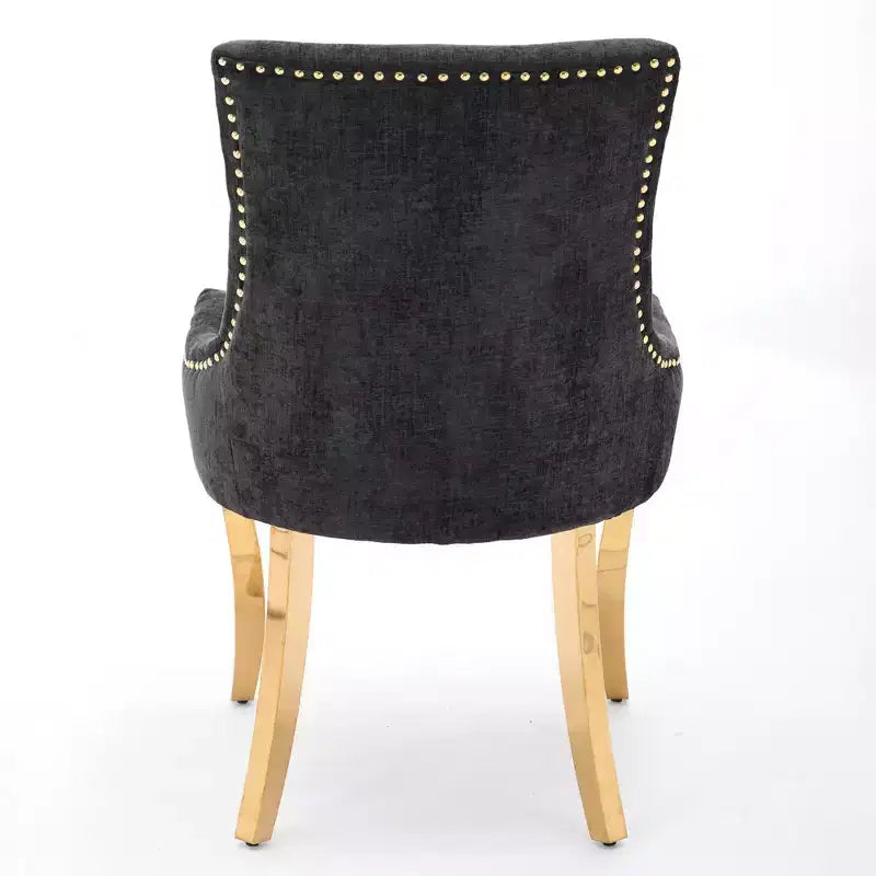 Chaise de salle à manger moderne en chenille