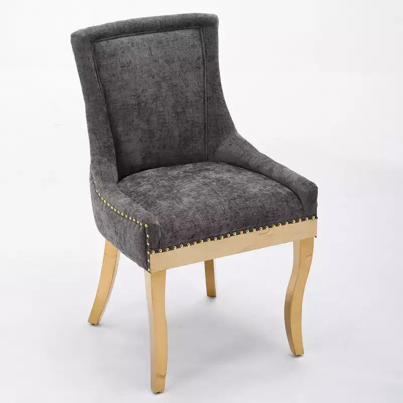 Chaise de salle à manger moderne en chenille