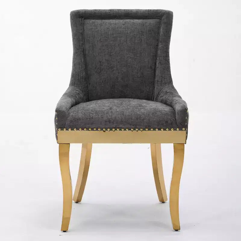 Chaise de salle à manger moderne en chenille
