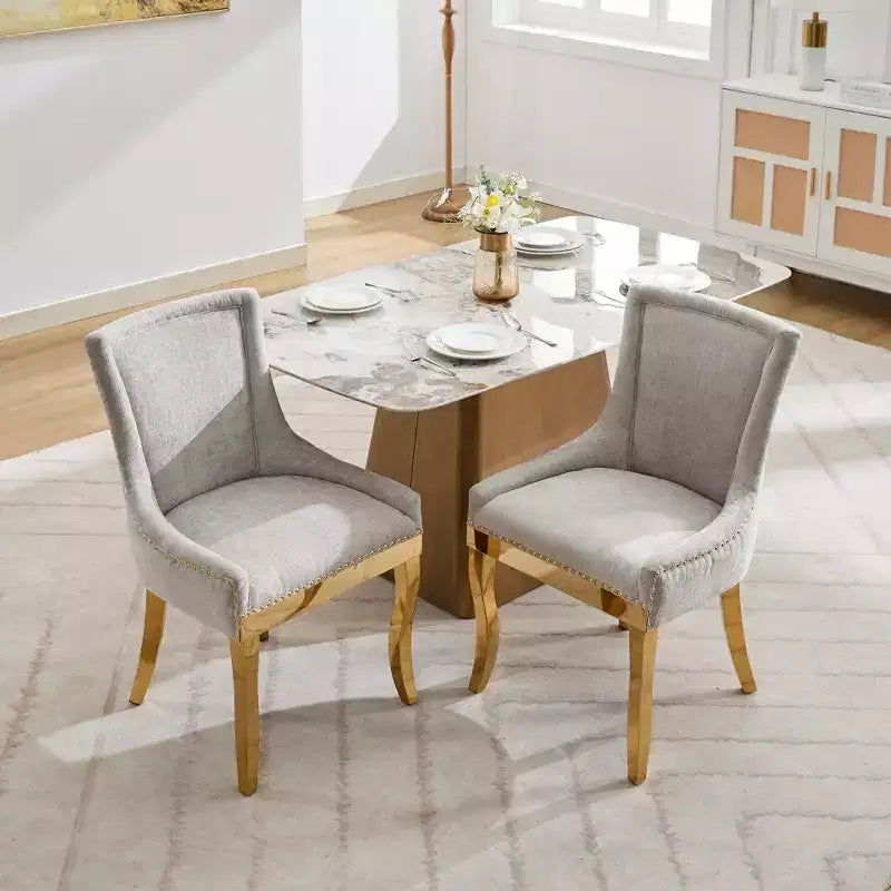 Chaise de salle à manger moderne en chenille