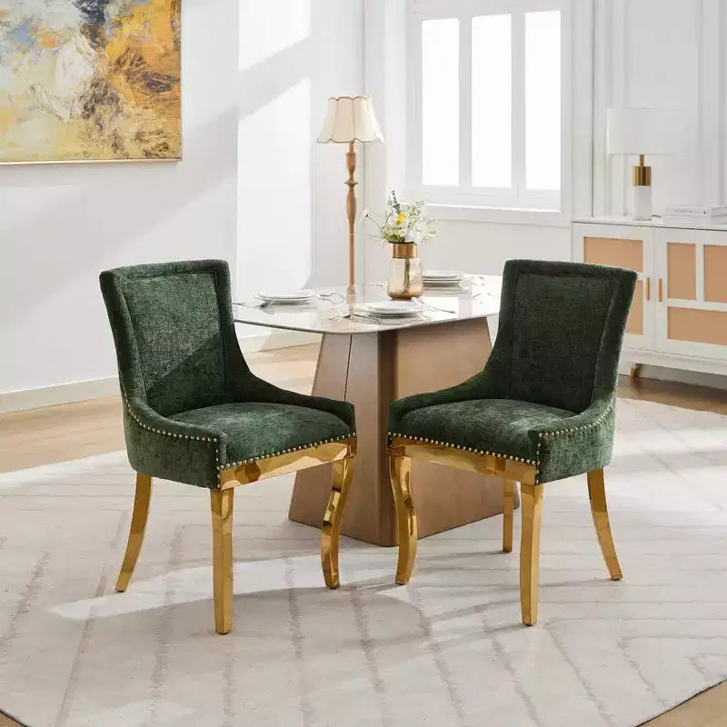 Chaise de salle à manger moderne en chenille