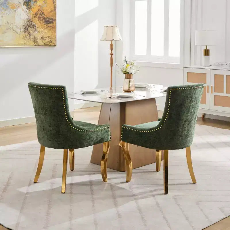 Chaise de salle à manger moderne en chenille