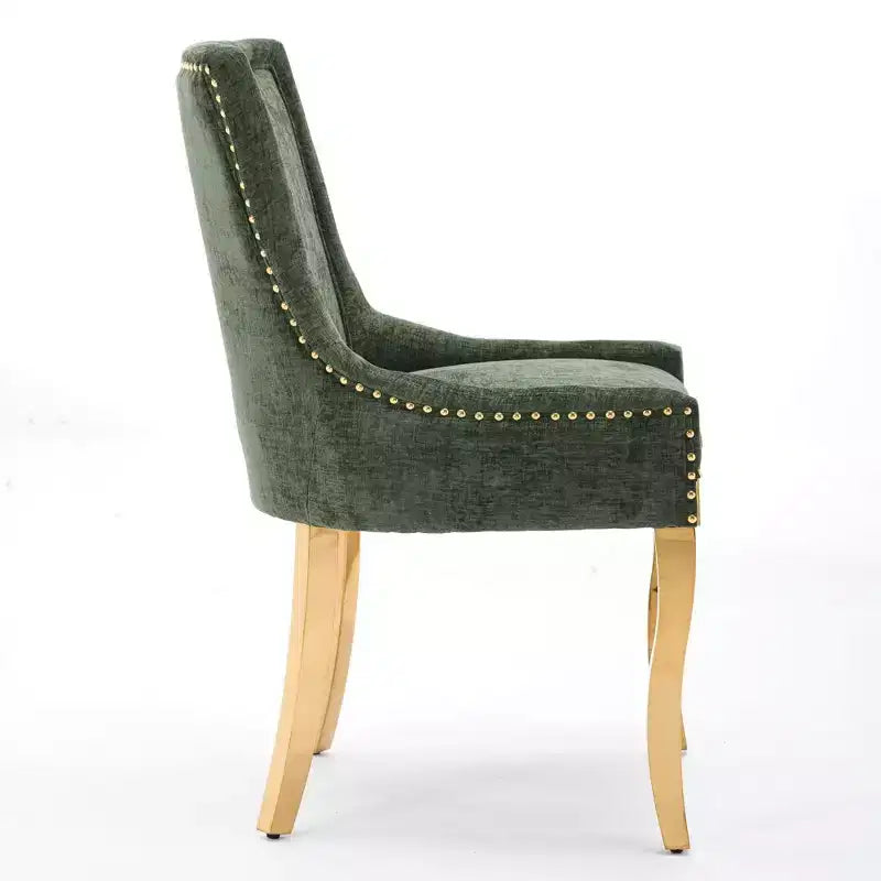 Chaise de salle à manger moderne en chenille