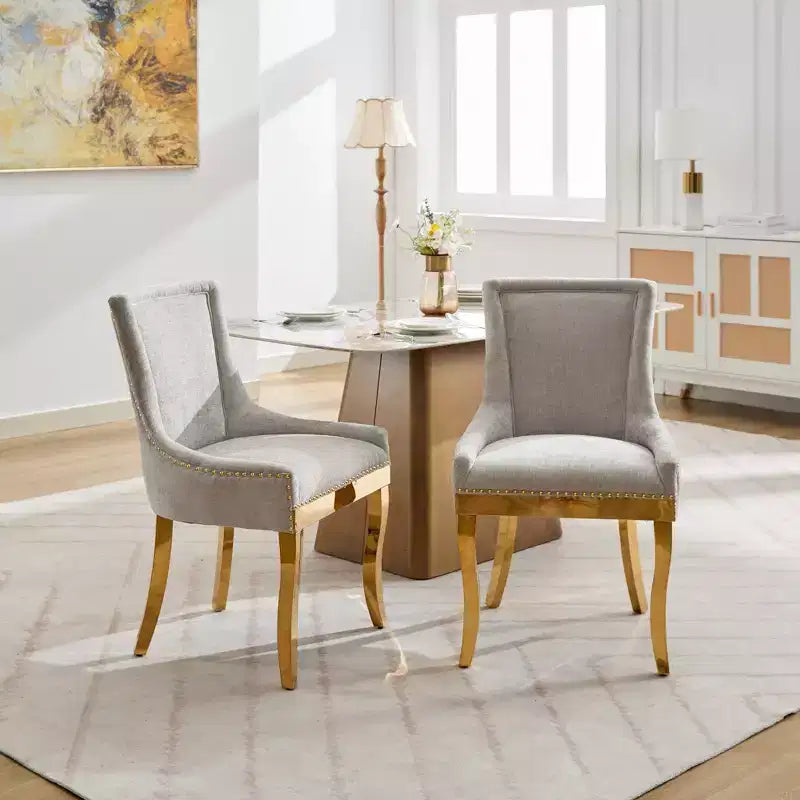 Chaise de salle à manger moderne en chenille