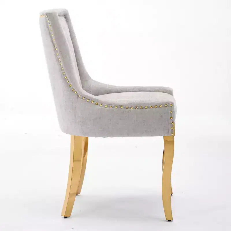 Chaise de salle à manger moderne en chenille