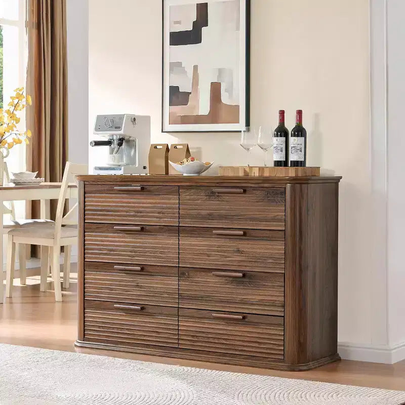 Armoire de chambre moderne avec huit tiroirs