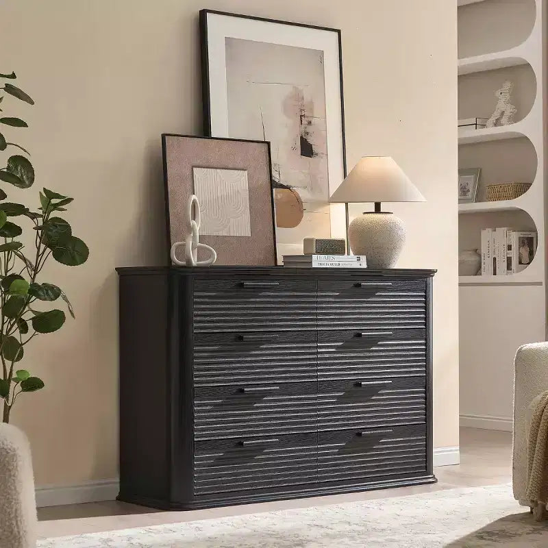 Armoire de chambre moderne avec huit tiroirs