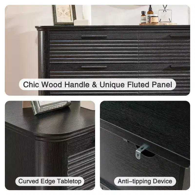 Armoire de chambre moderne avec huit tiroirs