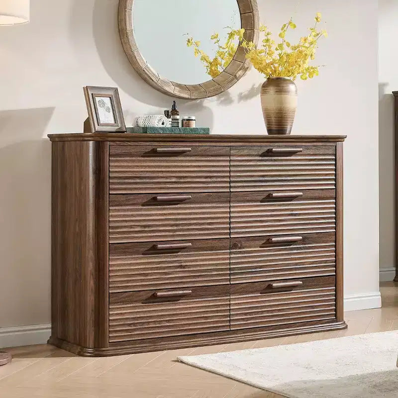 Armoire de chambre moderne avec huit tiroirs