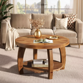 Table basse ronde en bois massif
