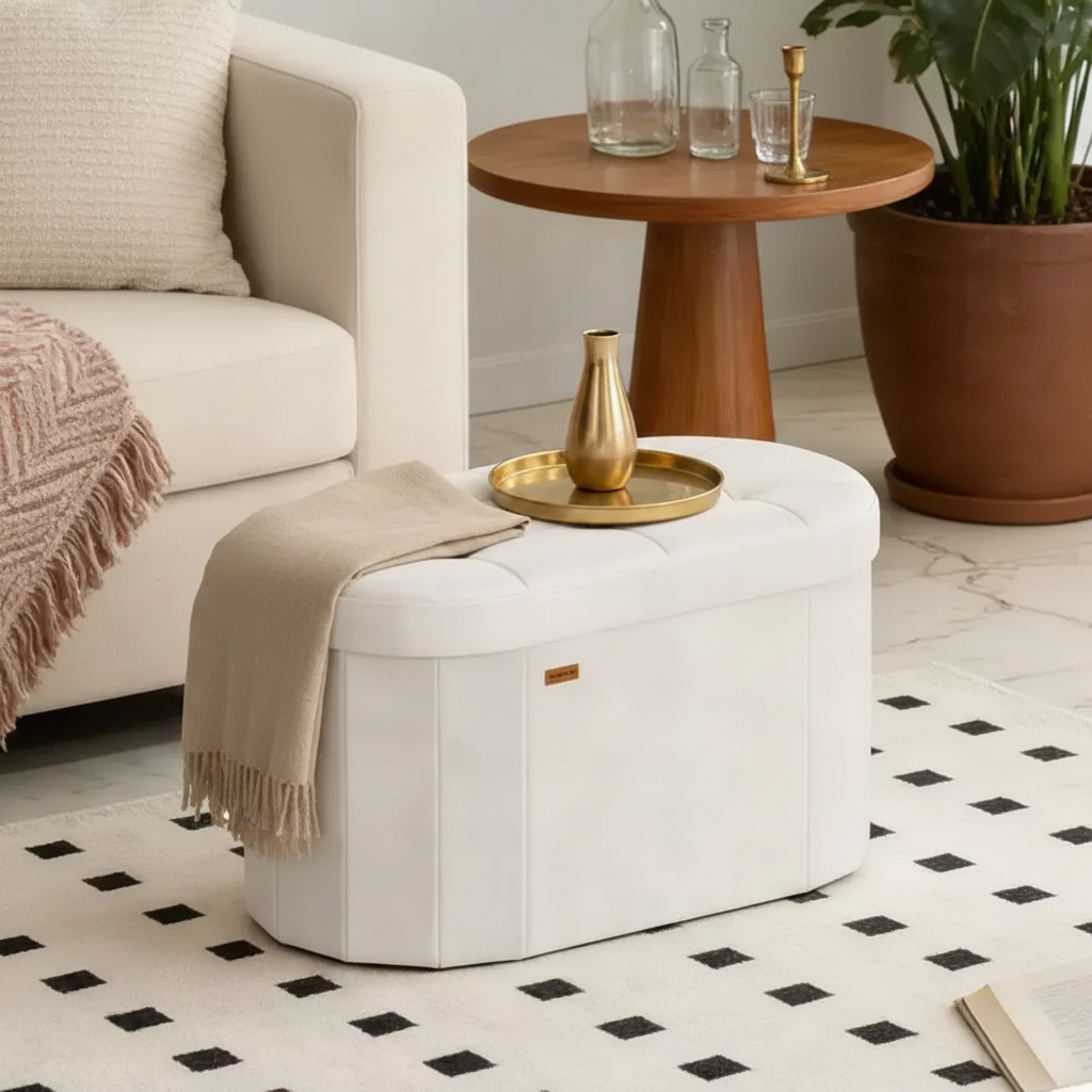 Tabouret de rangement pliable